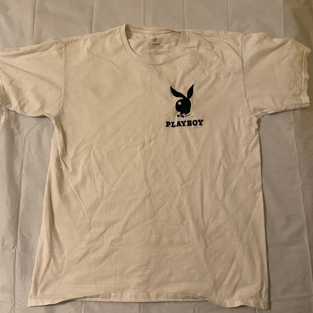 PLAYBOY Black and White Short Sleeve Tee